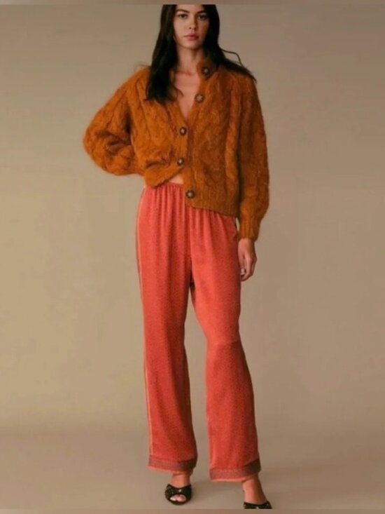 Doen Pants - Doen Persimmon Cacilda Silk Pant S/M Size 6